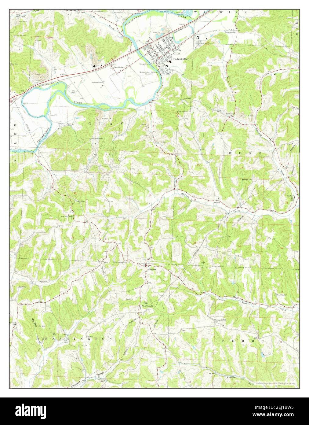 Map of gnadenhutten hires stock photography and images Alamy