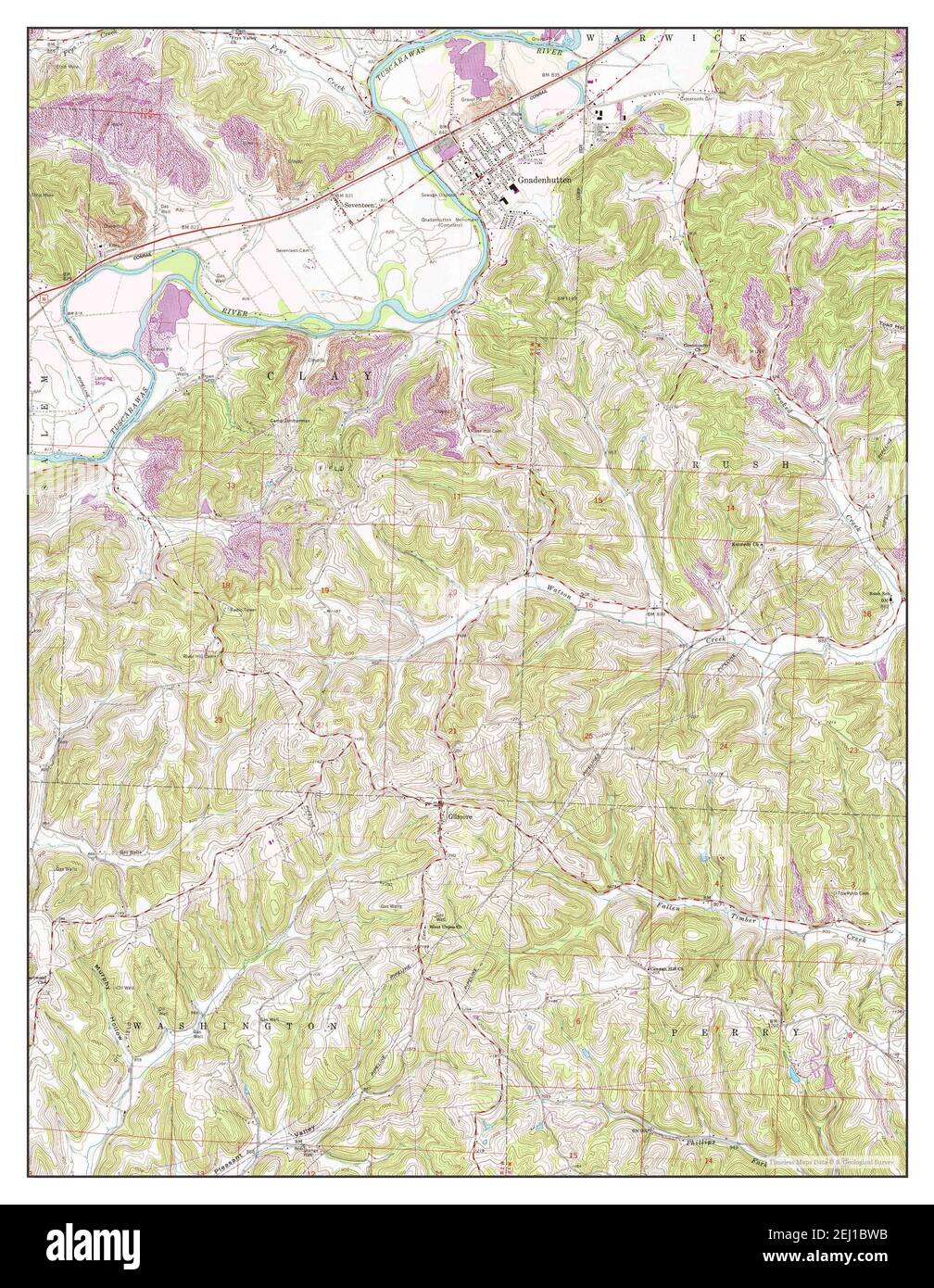 Map of gnadenhutten hires stock photography and images Alamy