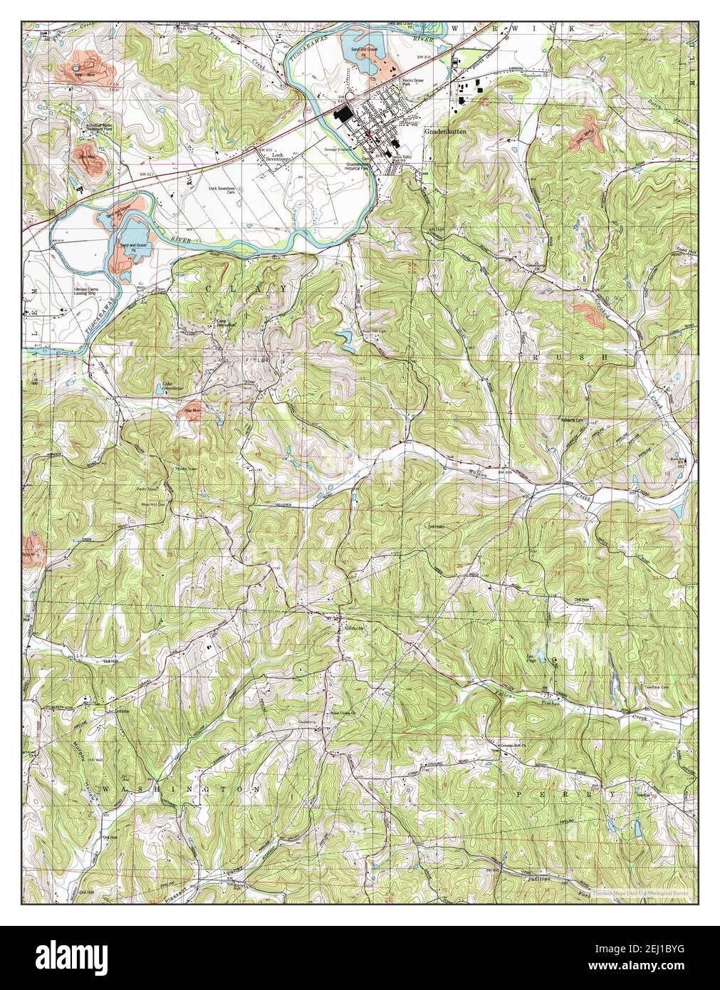 Map of gnadenhutten ohio hires stock photography and images Alamy