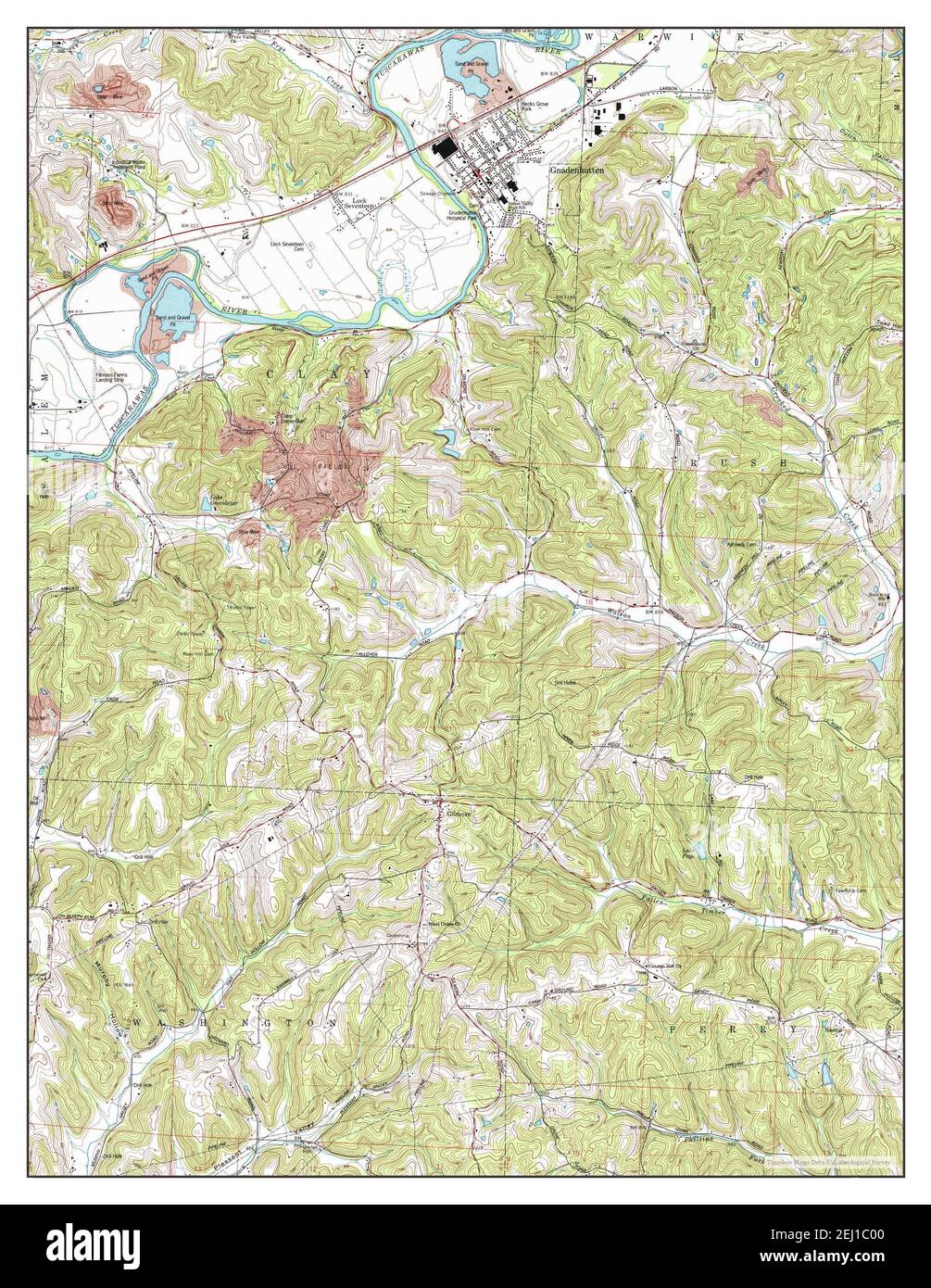 Map of gnadenhutten Cut Out Stock Images & Pictures Alamy