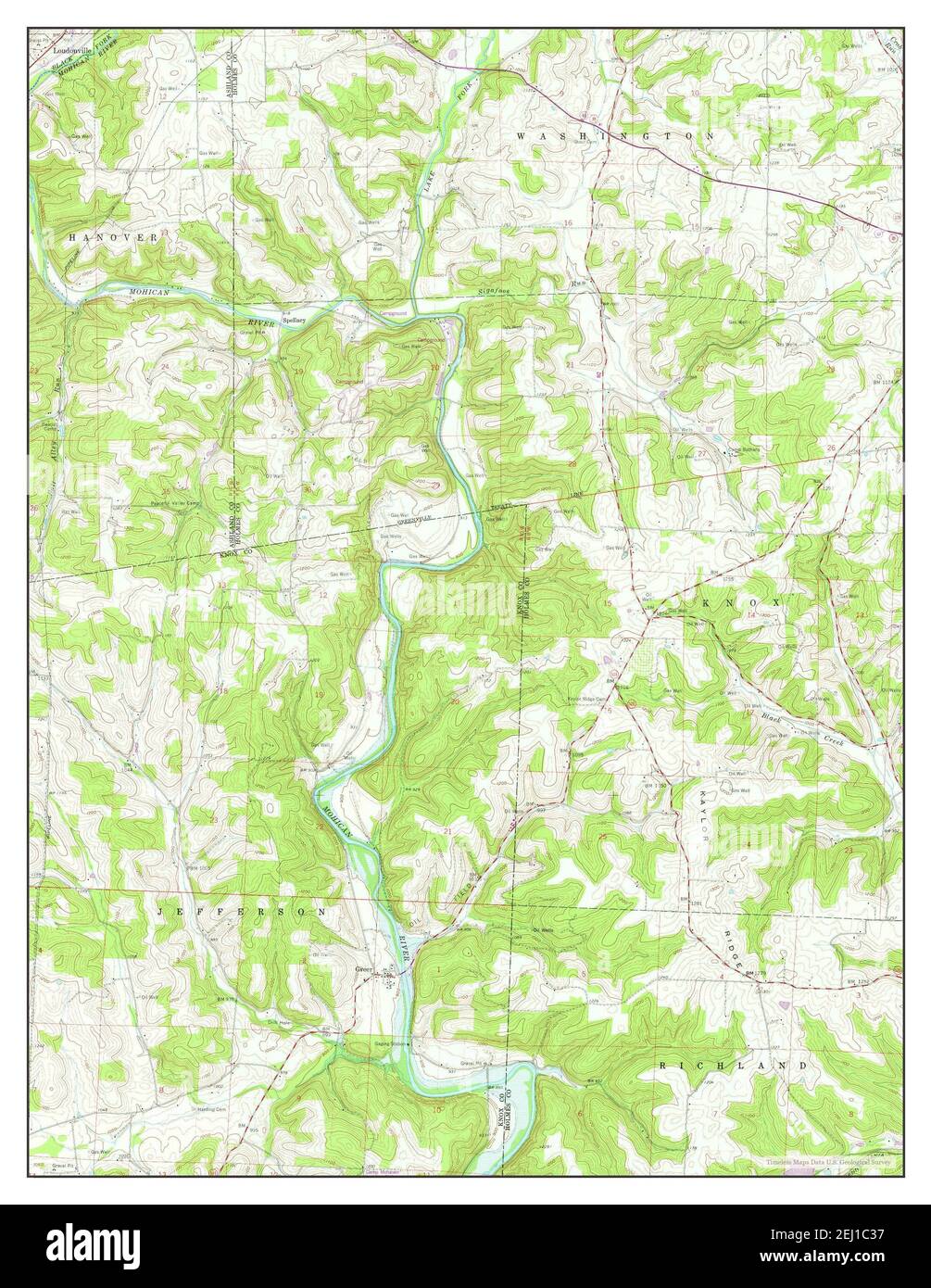 Greer, Ohio, map 1961, 124000, United States of America by Timeless