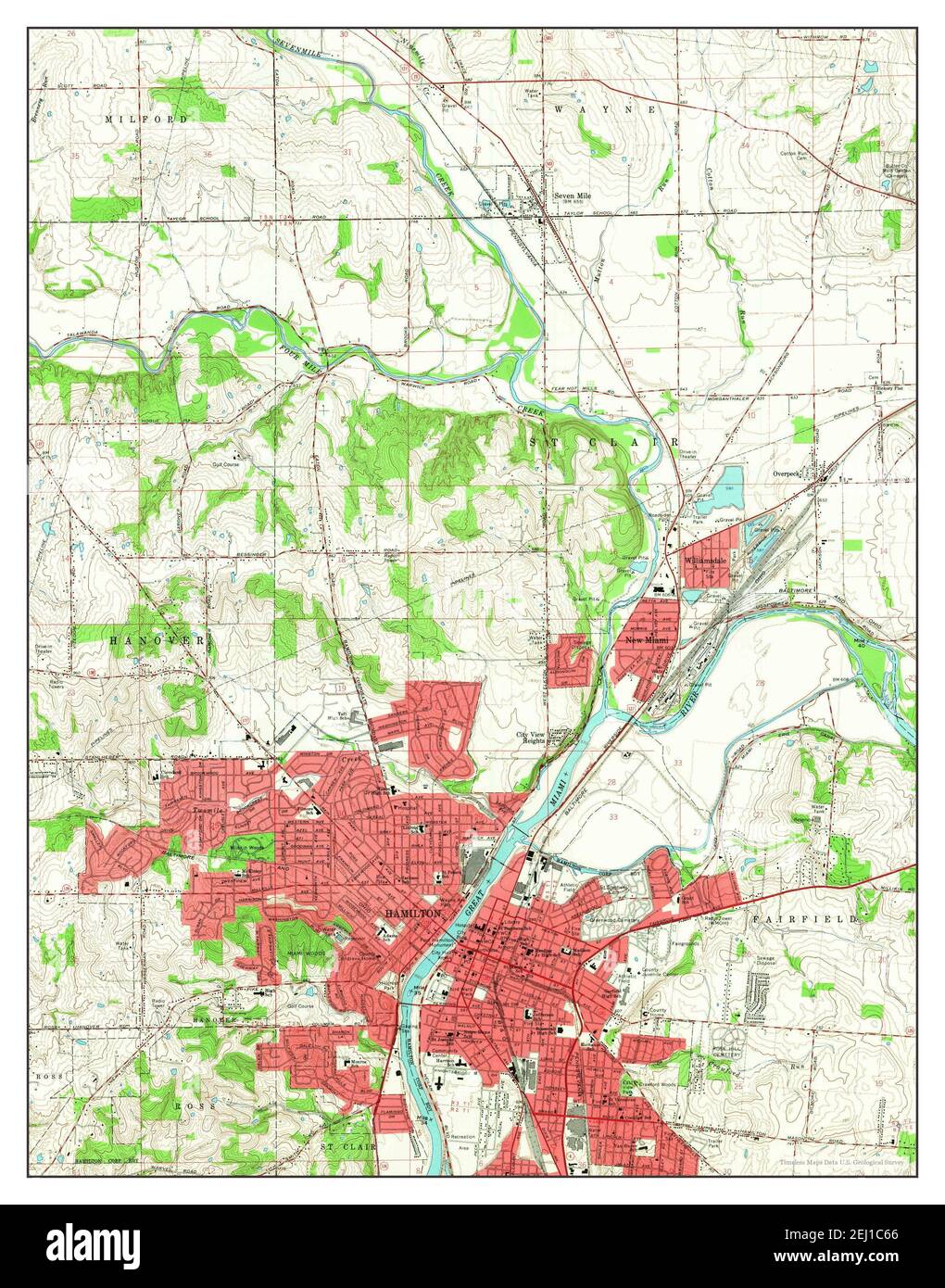 Hamilton ohio map hi-res stock photography and images - Alamy