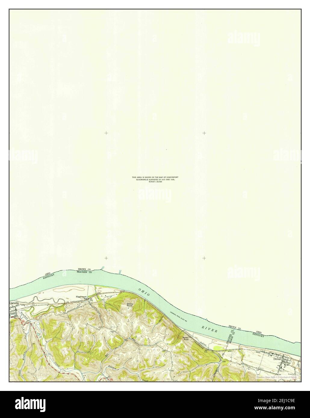 Higginsport, Ohio, map 1952, 124000, United States of America by