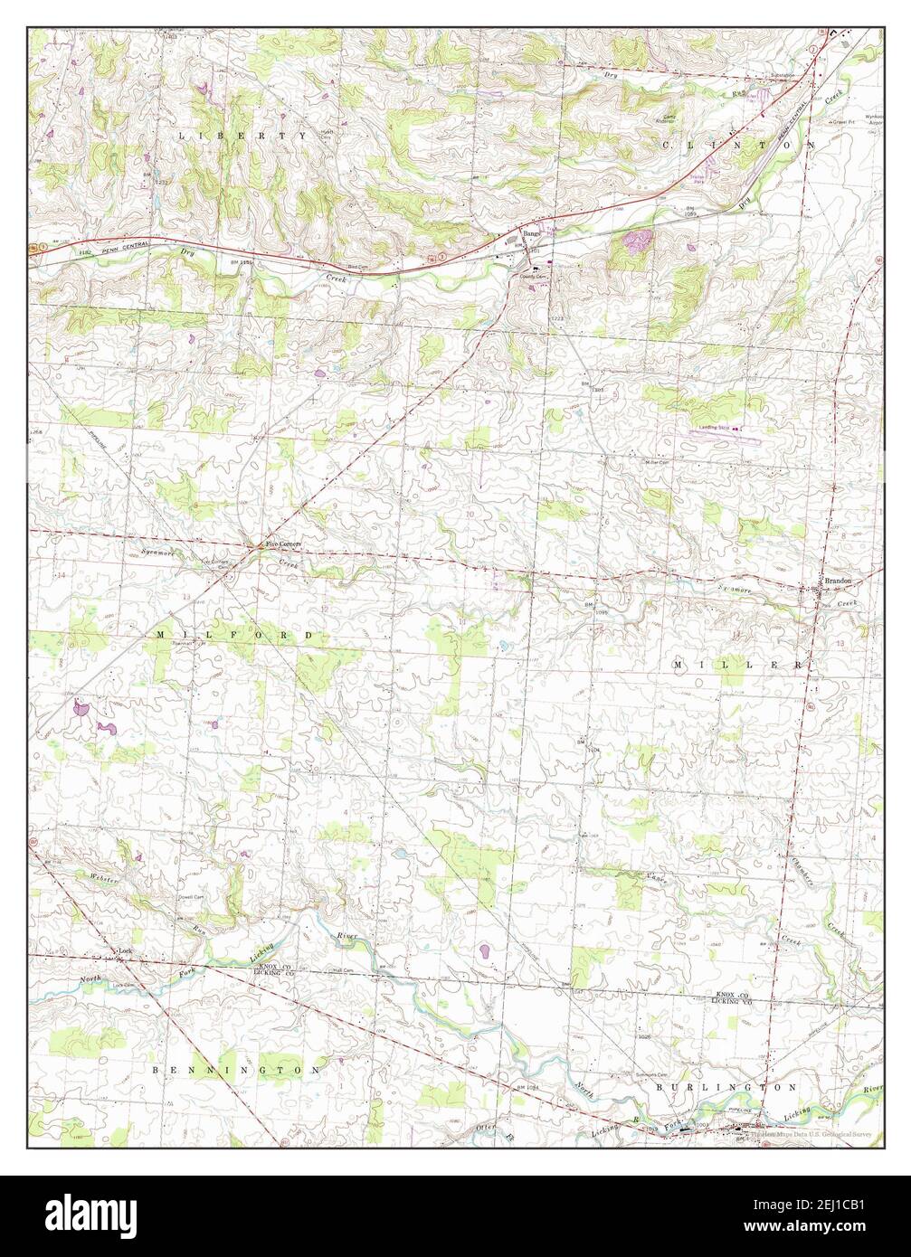 Homer, Ohio, map 1961, 124000, United States of America by Timeless
