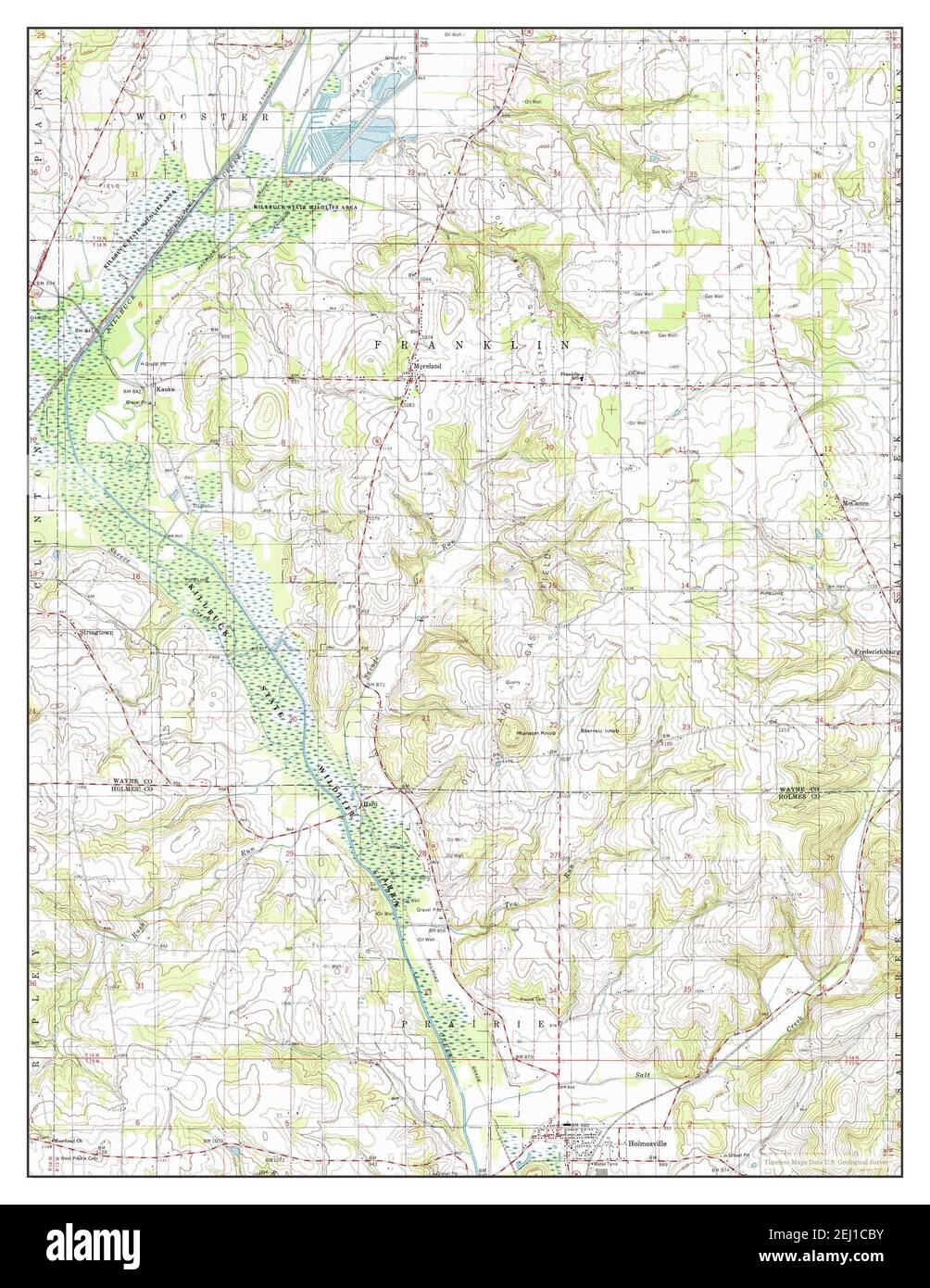 Holmesville, Ohio, map 1994, 124000, United States of America by Timeless Maps, data U.S