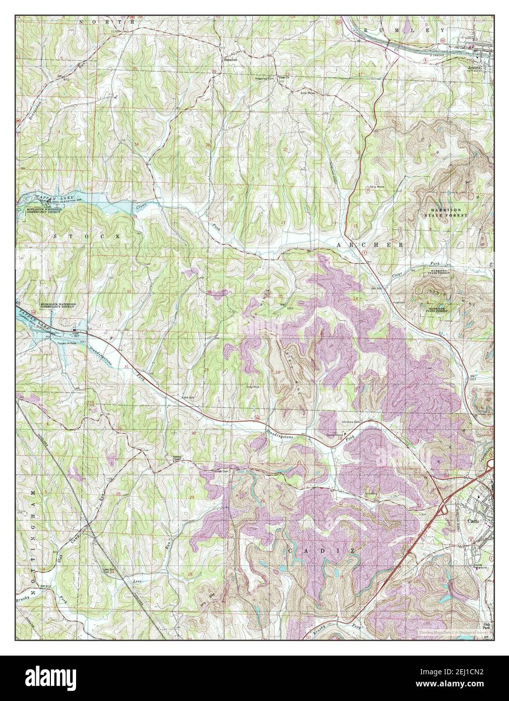 Jewett, Ohio, map 1994, 124000, United States of America by Timeless