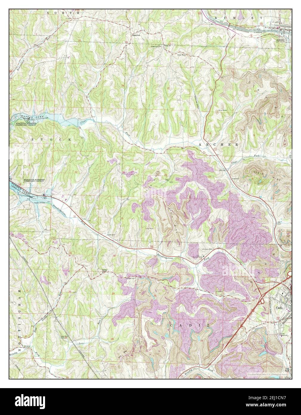 Jewett, Ohio, map 1961, 124000, United States of America by Timeless