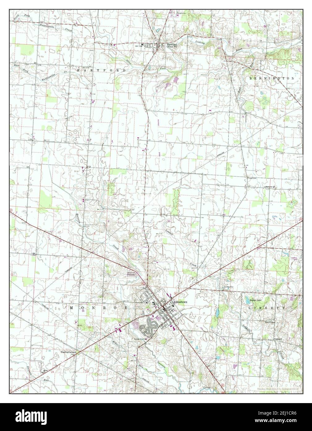 Johnstown, Ohio, map 1961, 124000, United States of America by Timeless Maps, data U.S