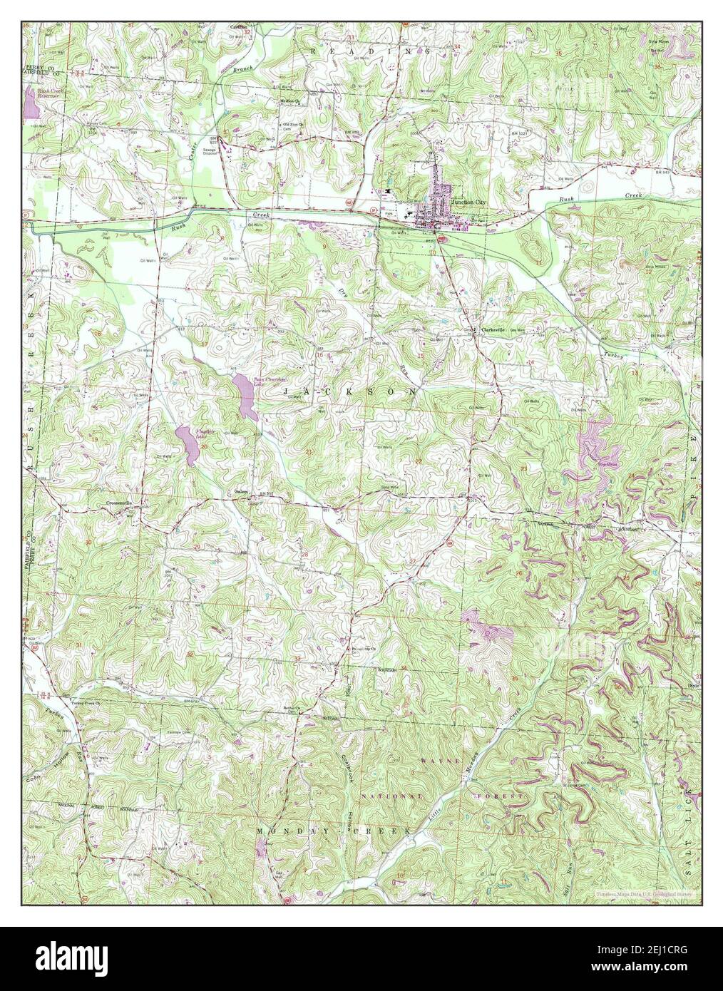 Junction City, Ohio, map 1961, 124000, United States of America by Timeless Maps, data U.S