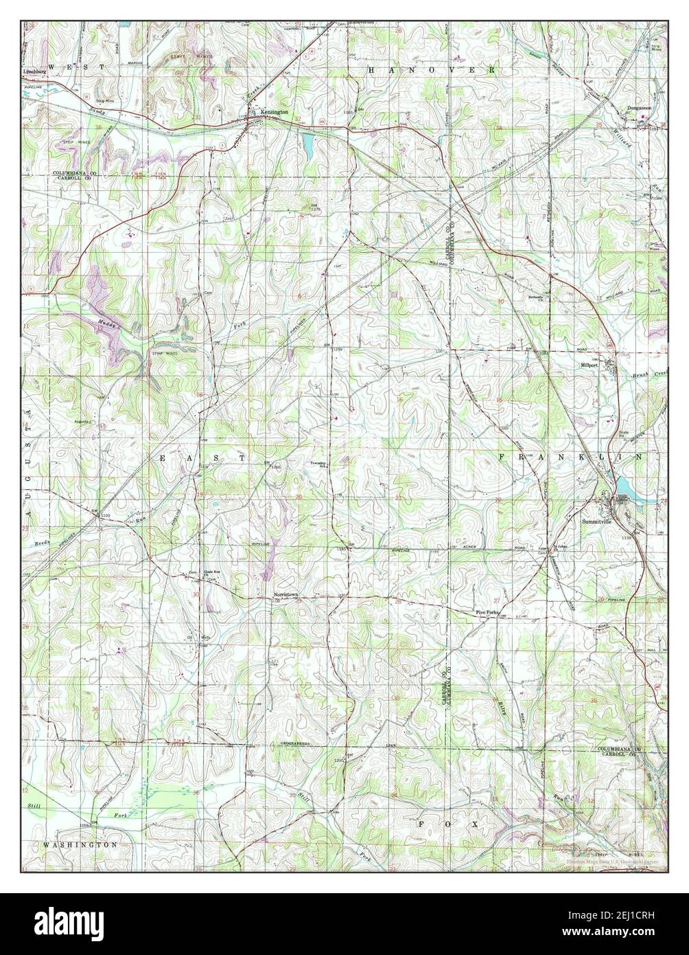 Kensington, Ohio, map 1994, 124000, United States of America by