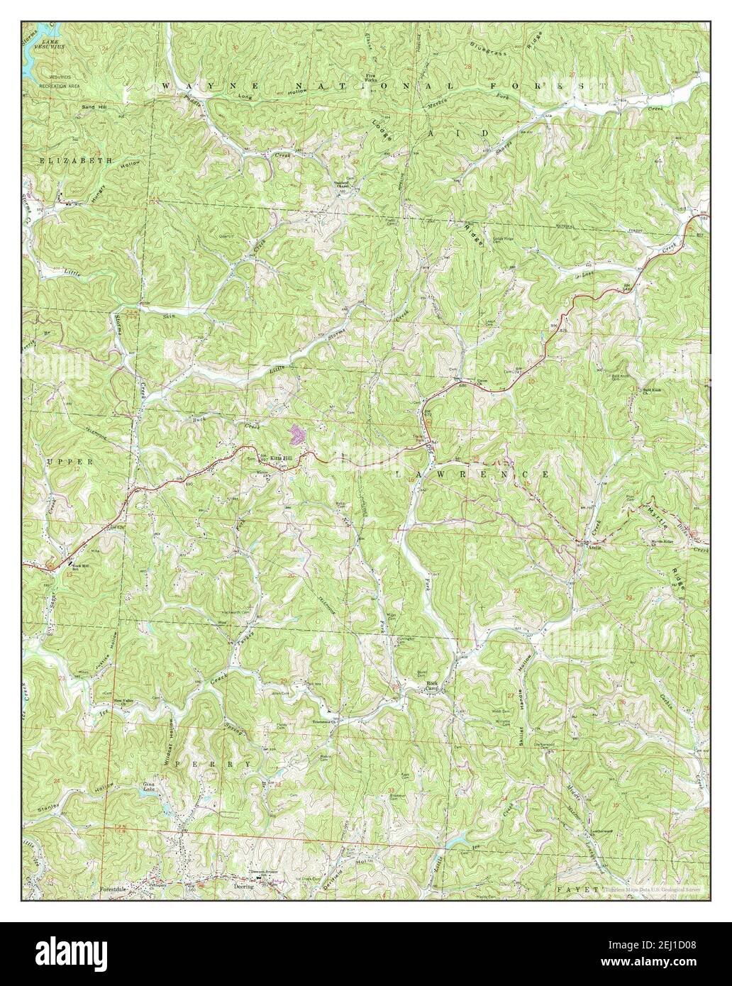 Kitts Hill, Ohio, map 1972, 124000, United States of America by