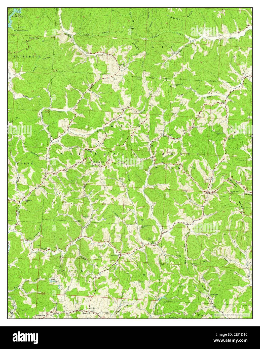 Kitts Hill, Ohio, map 1961, 1:24000, United States of America by