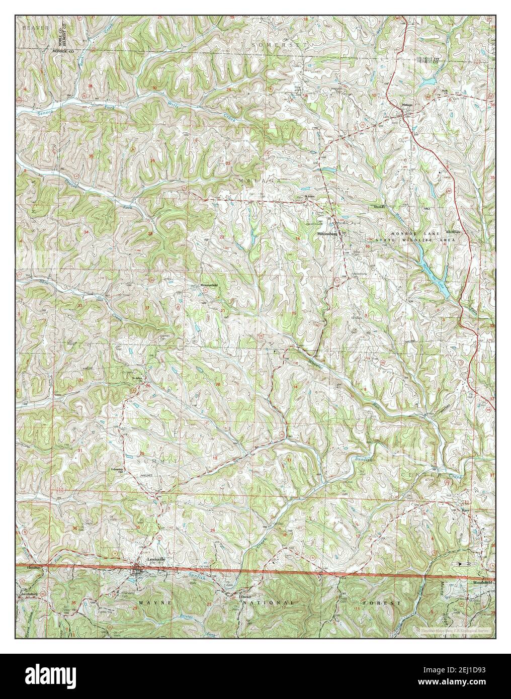 Lewisville, Ohio, map 2002, 124000, United States of America by