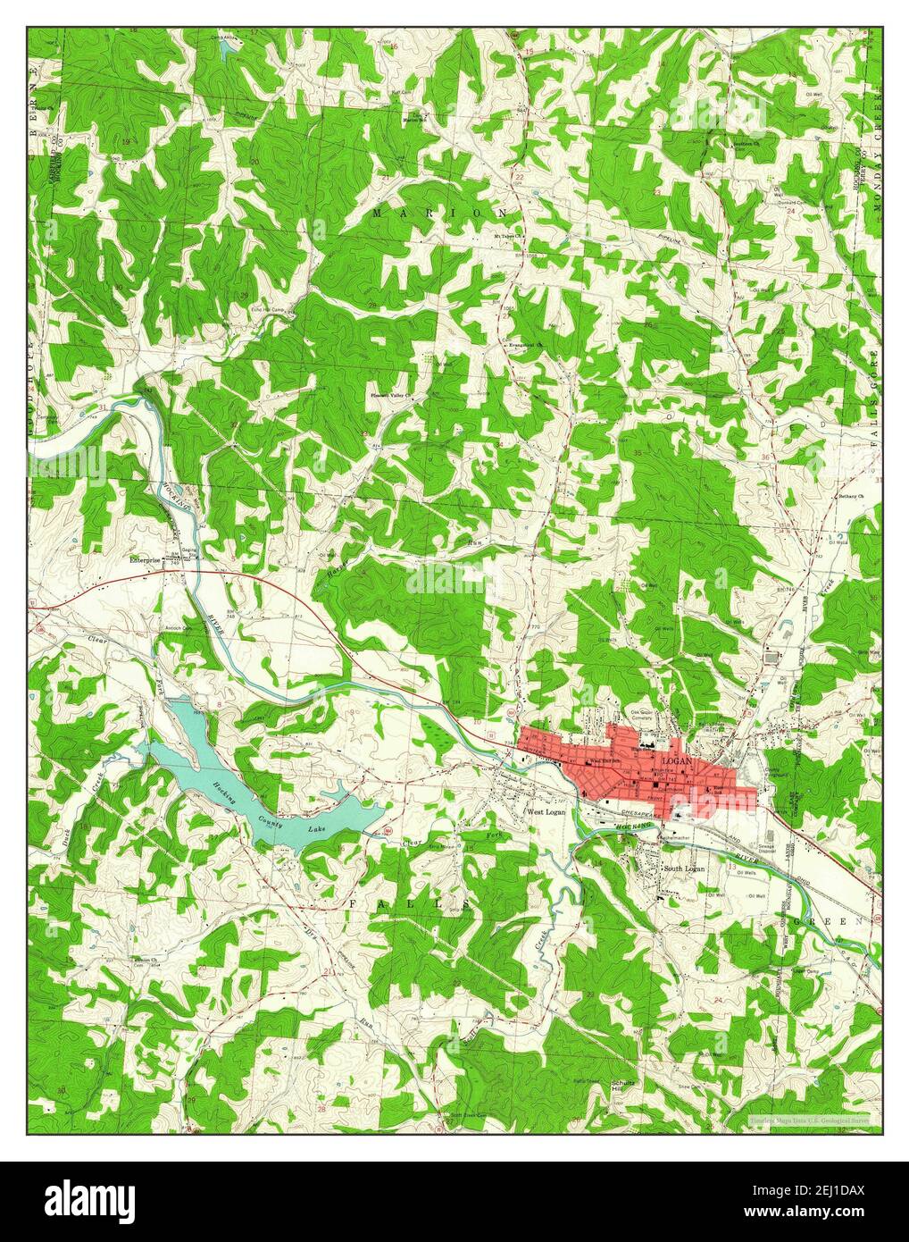 Map of logan ohio hires stock photography and images Alamy
