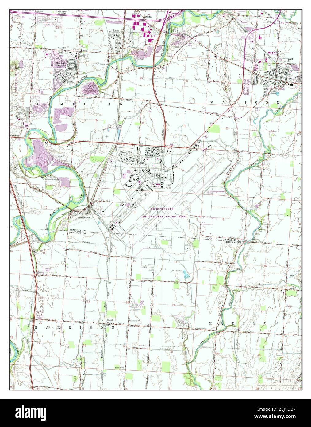 Lockbourne, Ohio, map 1964, 124000, United States of America by