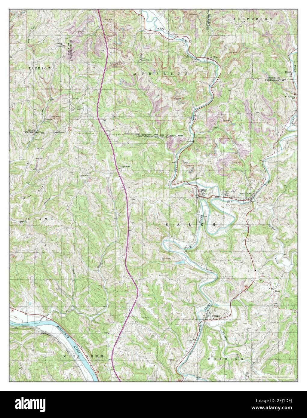 Lower Salem, Ohio, map 1994, 124000, United States of America by