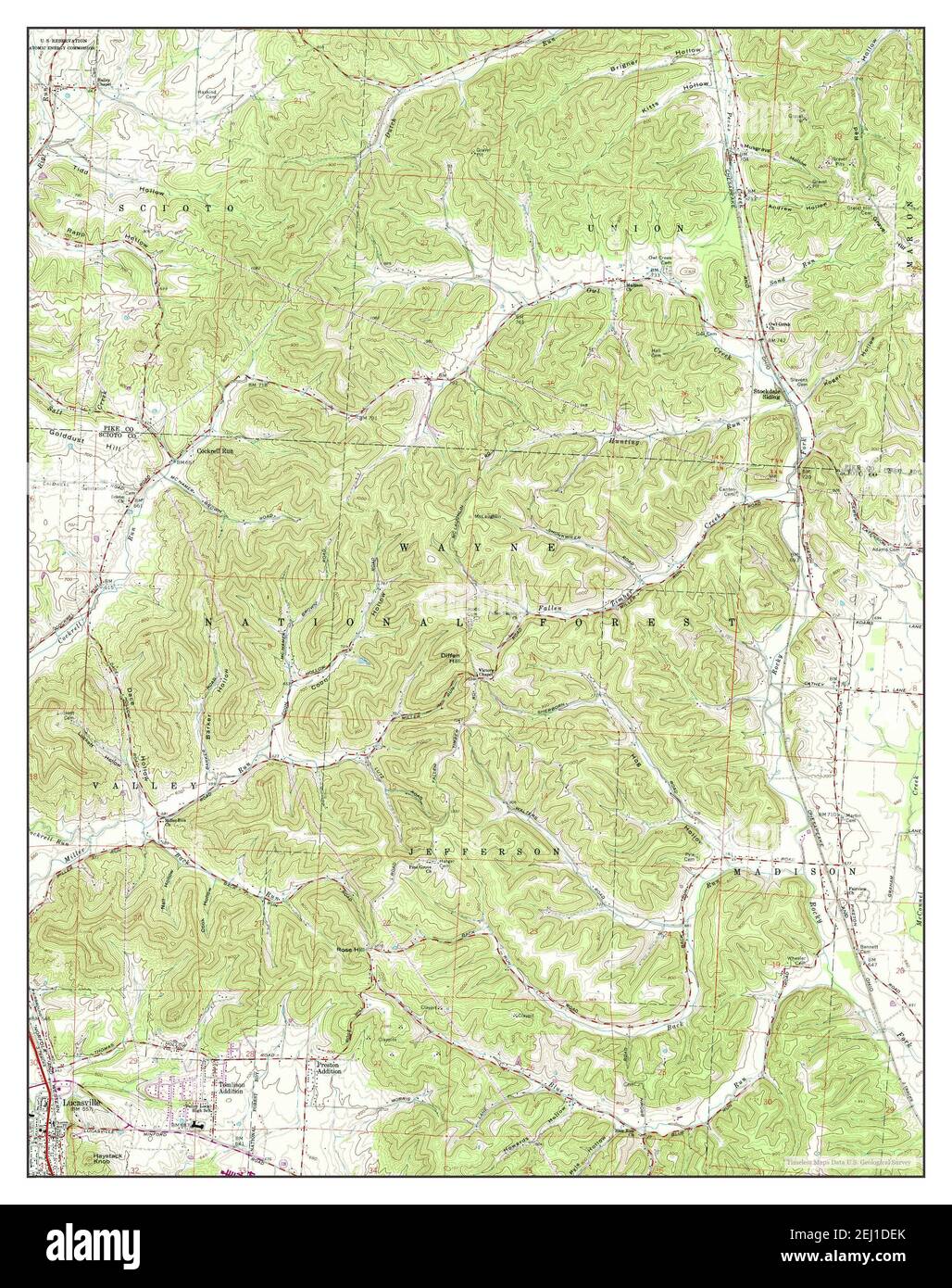 Lucasville, Ohio, map 1961, 124000, United States of America by