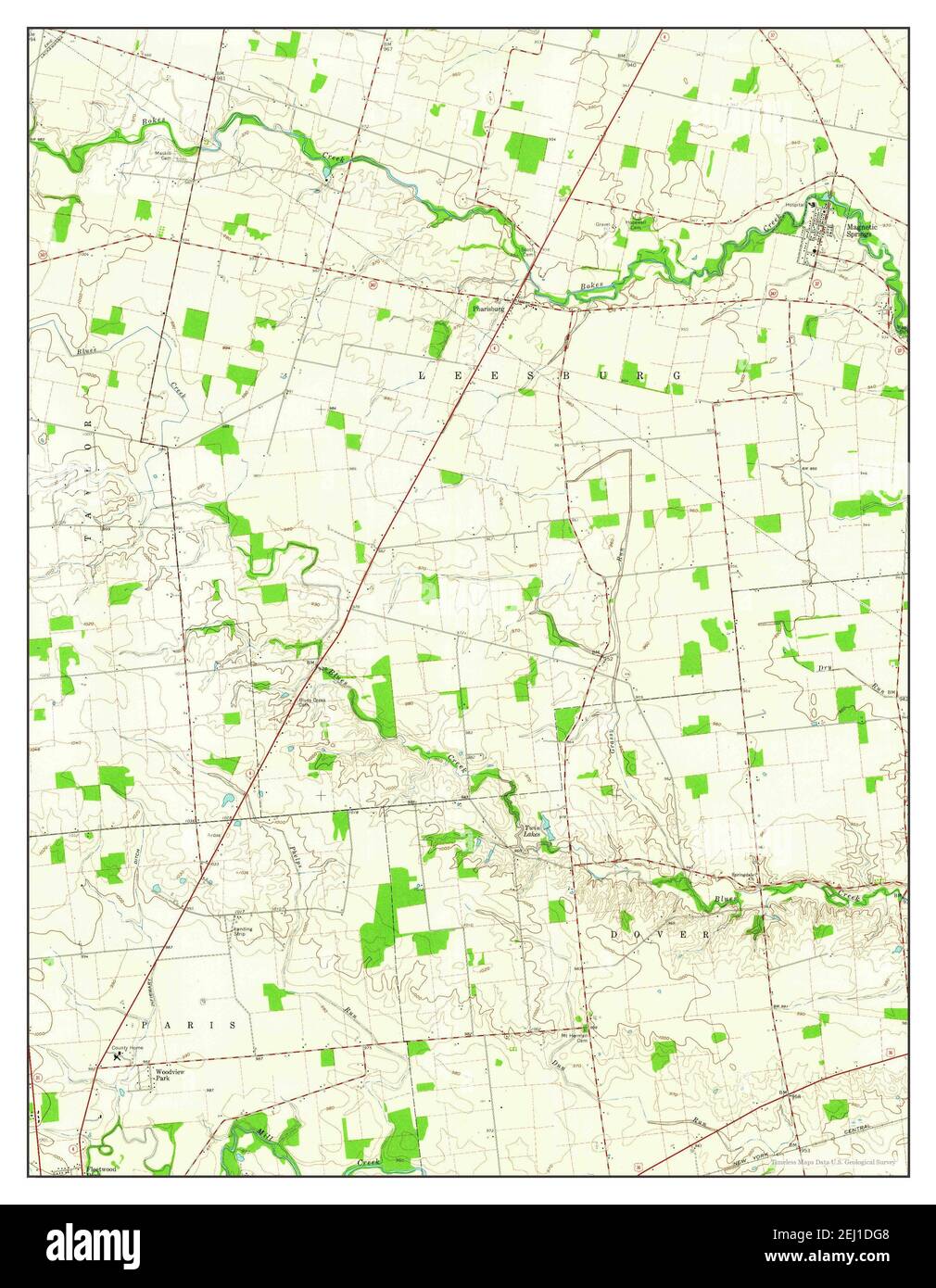Springs, Ohio, map 1961, 124000, United States of America by