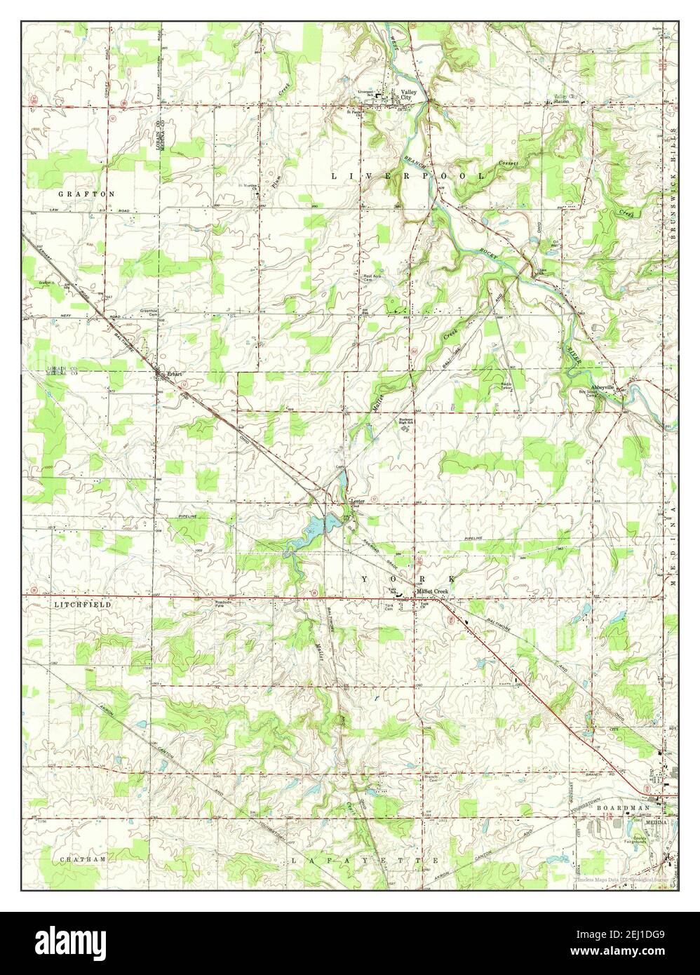 Mallet Creek, Ohio, map 1961, 124000, United States of America by