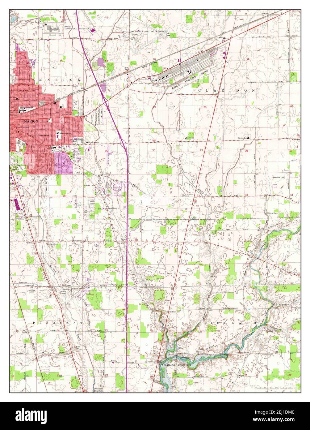 Marion East, Ohio, map 1961, 124000, United States of America by