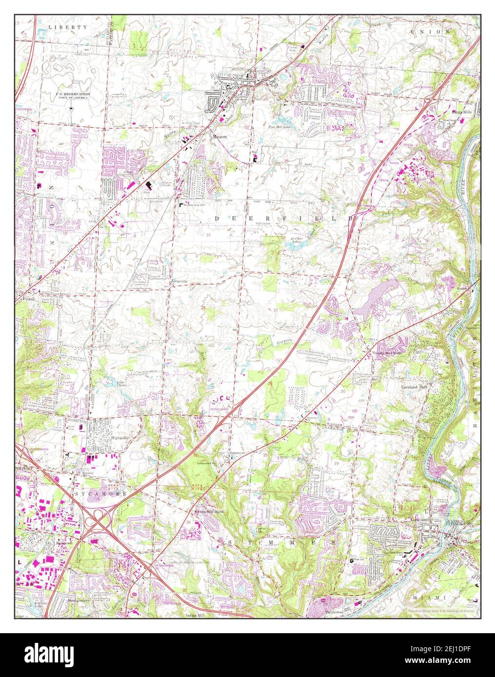 Mason, Ohio, map 1965, 124000, United States of America by Timeless Maps, data U.S. Geological