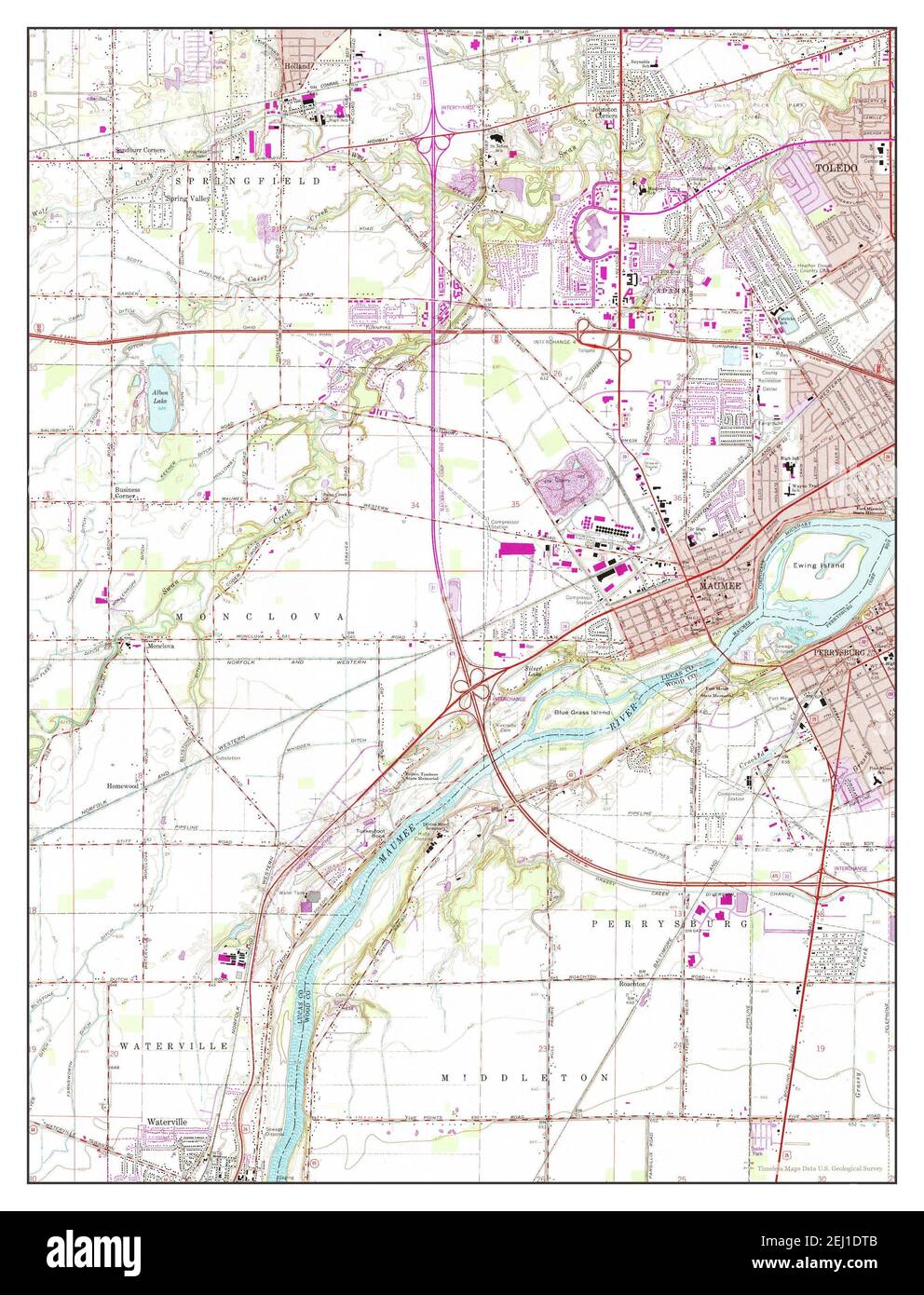 Maumee, Ohio, map 1964, 124000, United States of America by Timeless Maps, data U.S. Geological