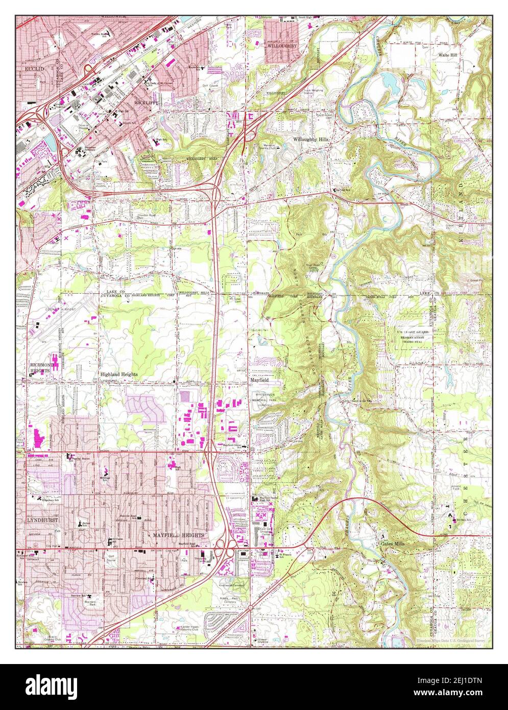 Mayfield Heights Ohio Map Mayfield Heights, Ohio, Map 1963, 1:24000, United States Of America By  Timeless Maps, Data U.s. Geological Survey Stock Photo - Alamy