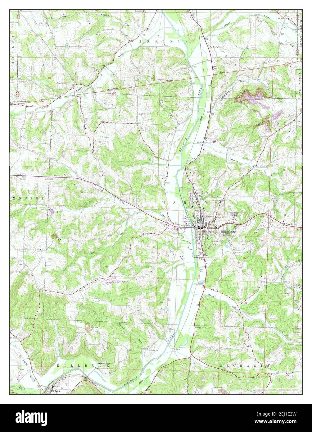 Millersburg, Ohio, map 1961, 124000, United States of America by Timeless Maps, data U.S