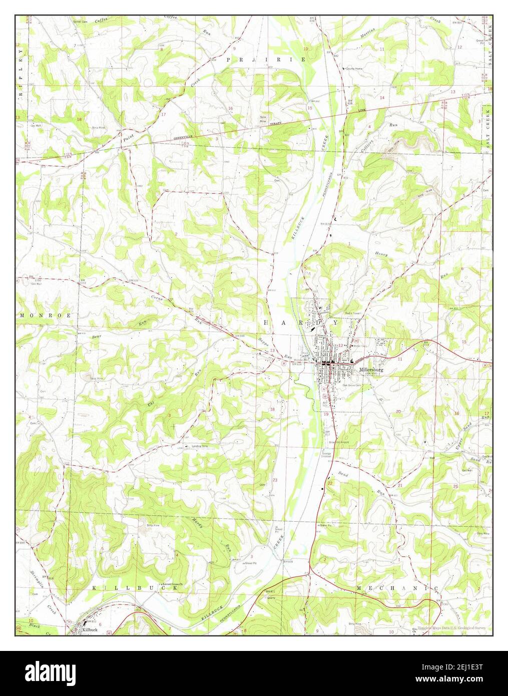 Millersburg, Ohio, map 1961, 124000, United States of America by Timeless Maps, data U.S