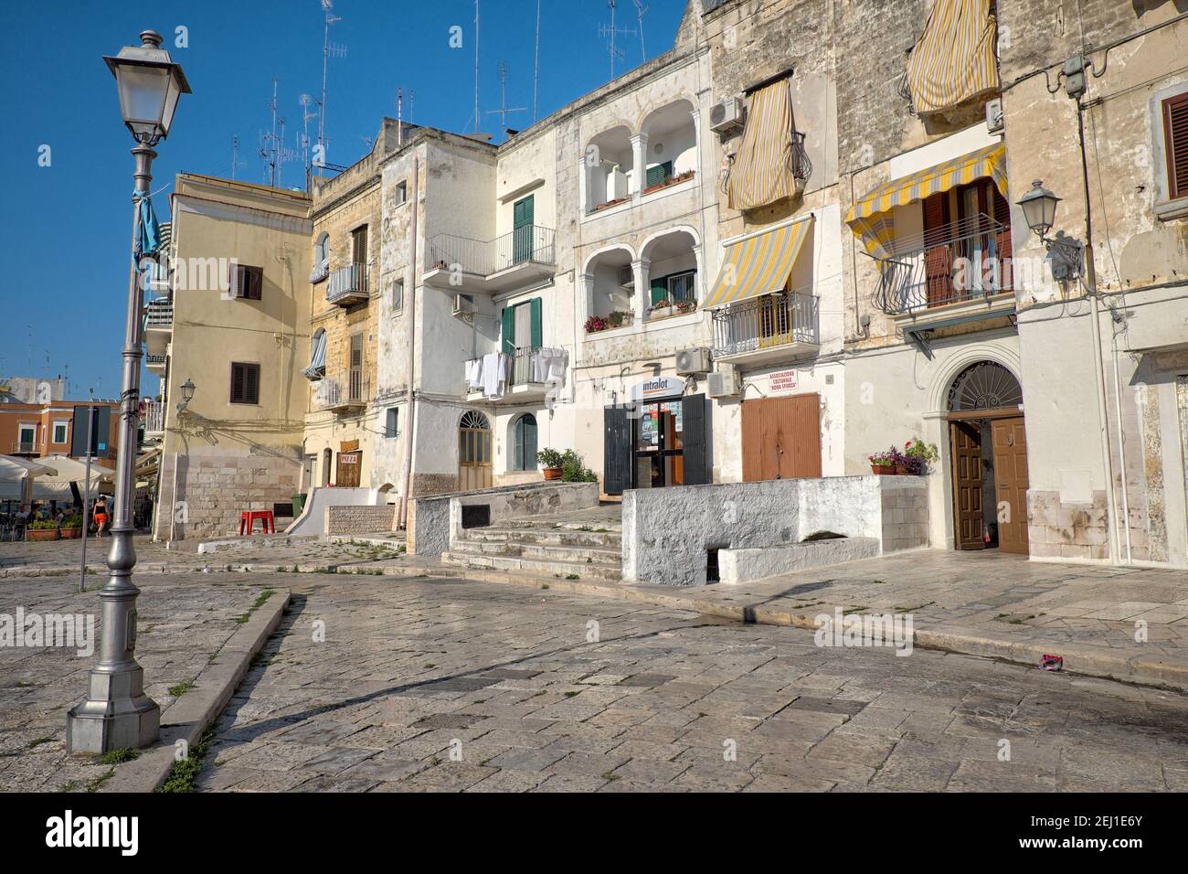 BARI, ITALY JULY 06 picturesque old houses in Bari Old Town. Shot in