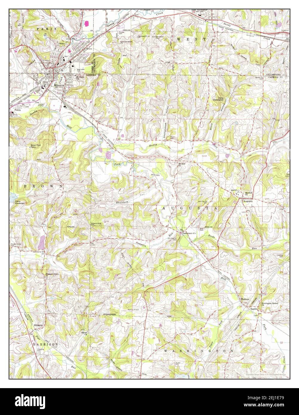 Minerva, Ohio, map 1960, 124000, United States of America by Timeless Maps, data U.S