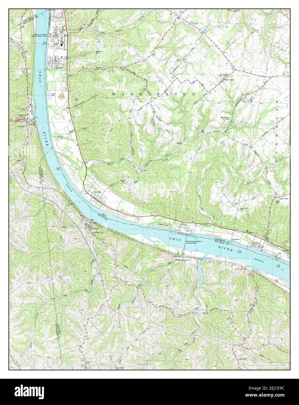 Moscow, Ohio, map 1981, 124000, United States of America by Timeless Maps, data U.S. Geological