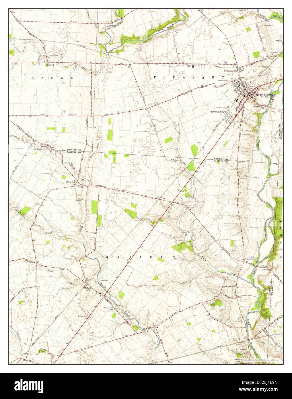 Map of mount sterling hires stock photography and images Alamy