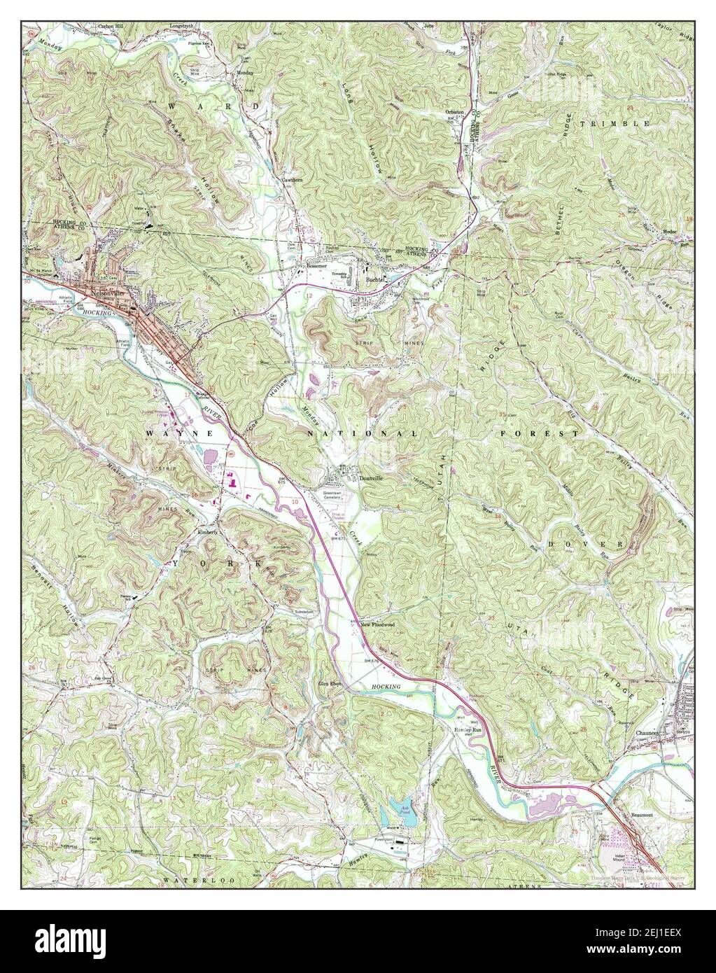 Nelsonville map hires stock photography and images Alamy