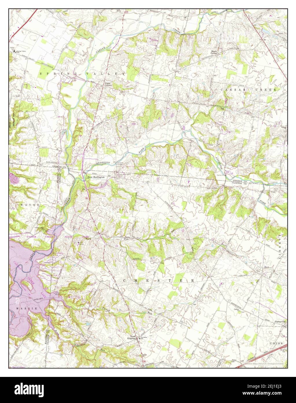 New Burlington, Ohio, map 1968, 1:24000, United States of America by ...