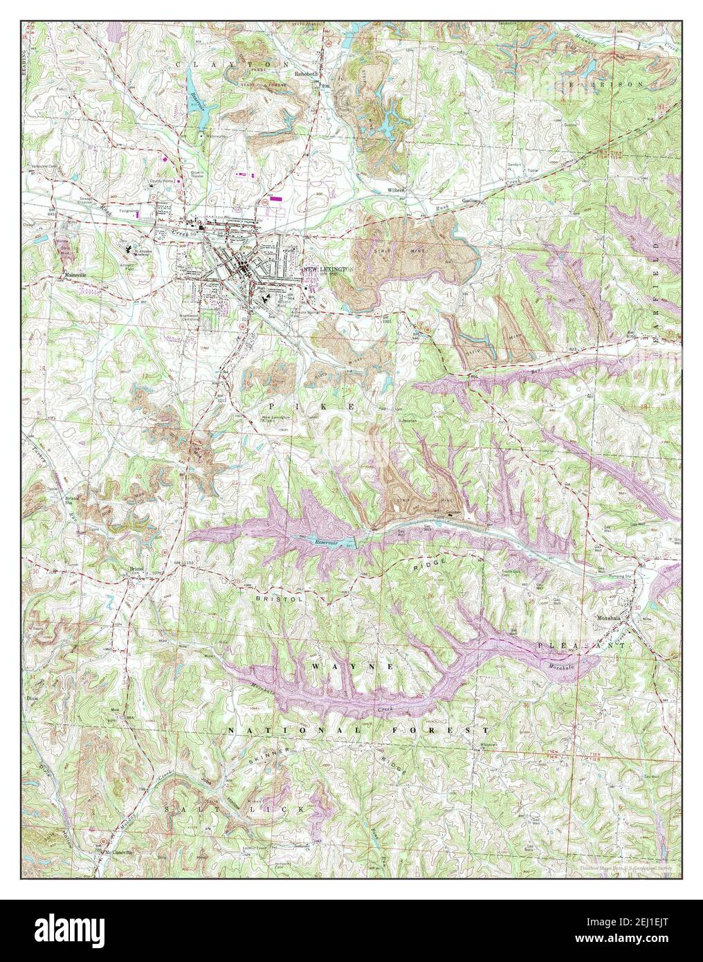 New Lexington, Ohio, map 1992, 124000, United States of America by