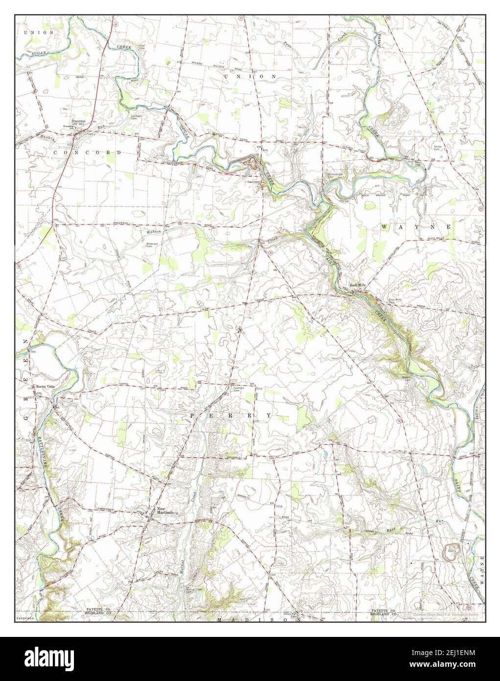 Map of martinsburg ohio Cut Out Stock Images & Pictures Alamy