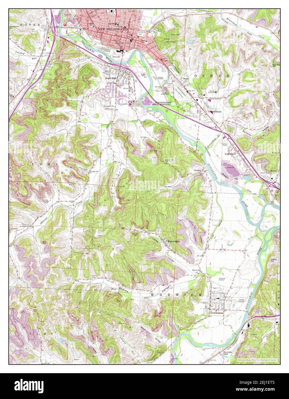 New Philadelphia, Ohio, map 1962, 124000, United States of America by
