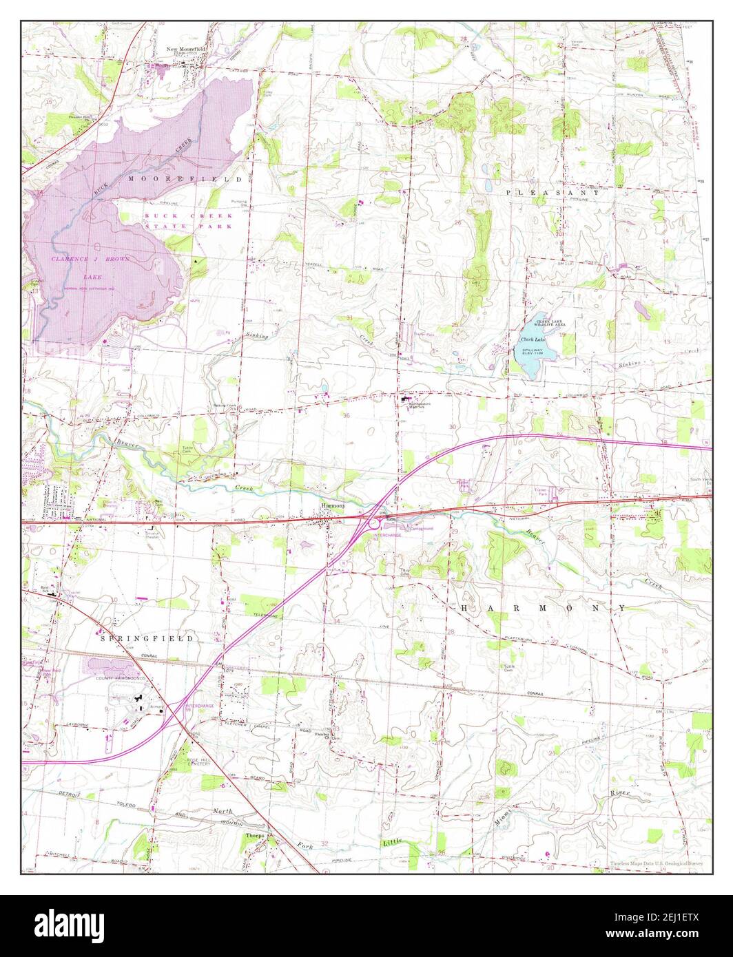 New Moorefield, Ohio, map 1961, 124000, United States of America by