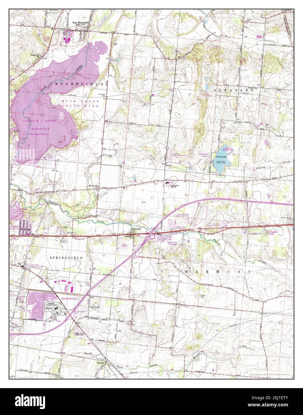 New Moorefield, Ohio, map 1961, 124000, United States of America by