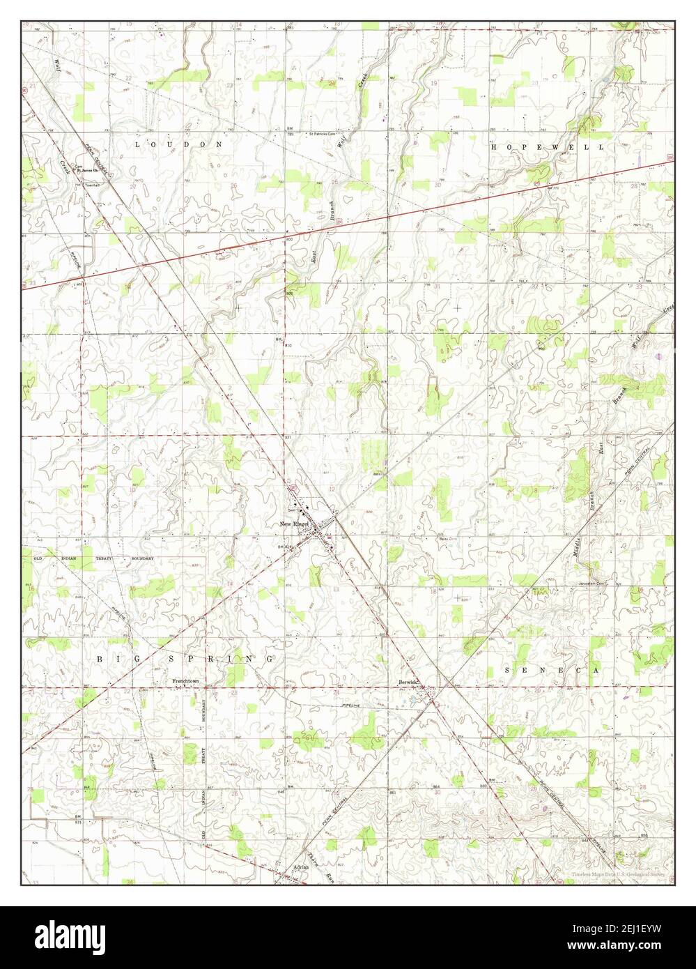 New Riegel, Ohio, map 1960, 124000, United States of America by