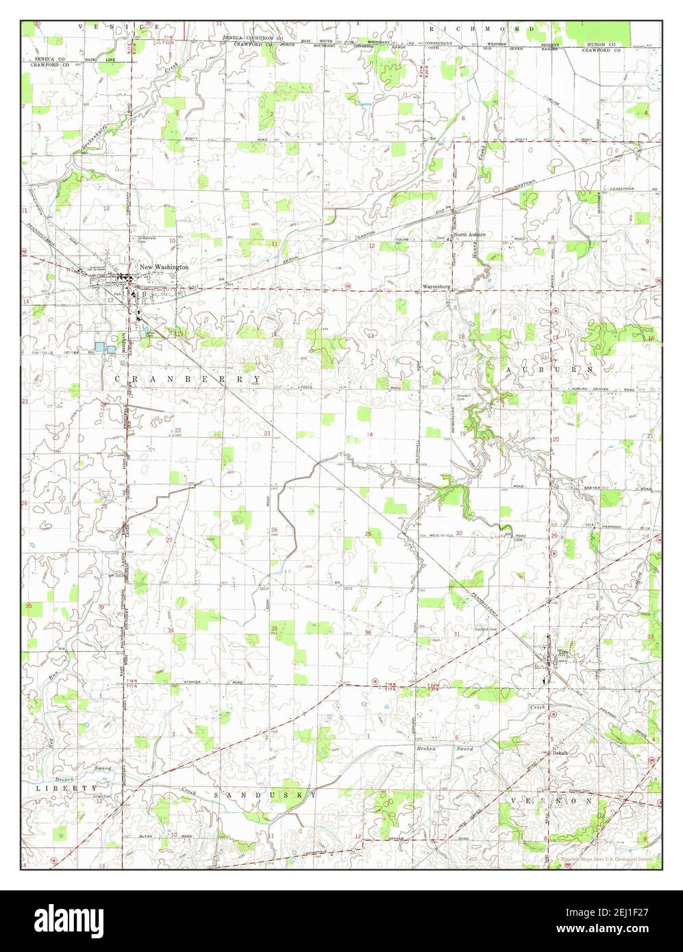 New Washington, Ohio, map 1960, 124000, United States of America by