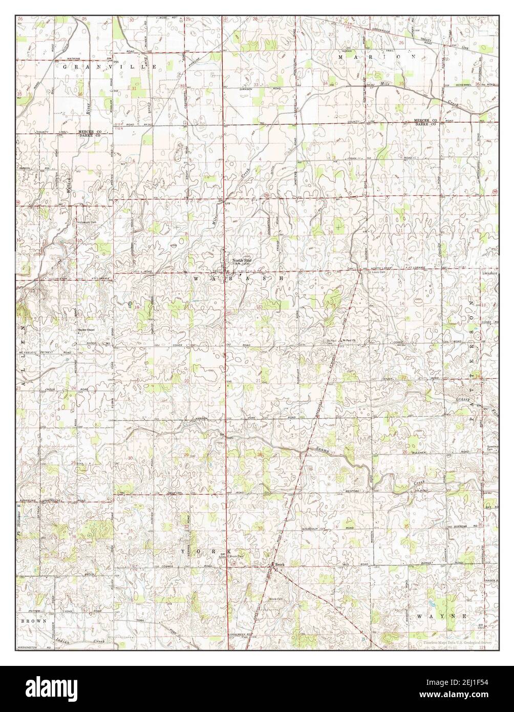 North Star, Ohio, map 1961, 124000, United States of America by