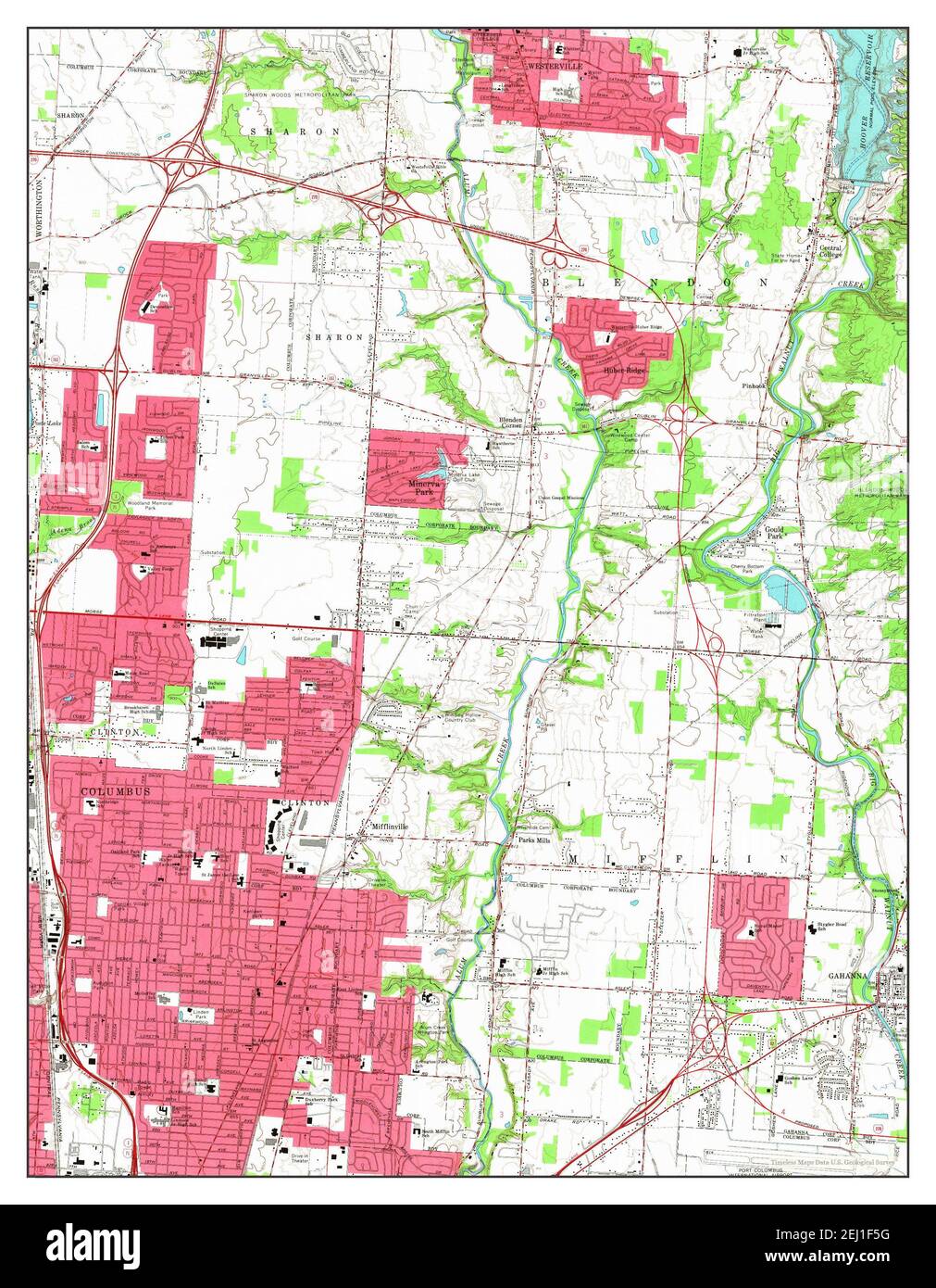 Northeast Columbus, Ohio, map 1964, 124000, United States of America