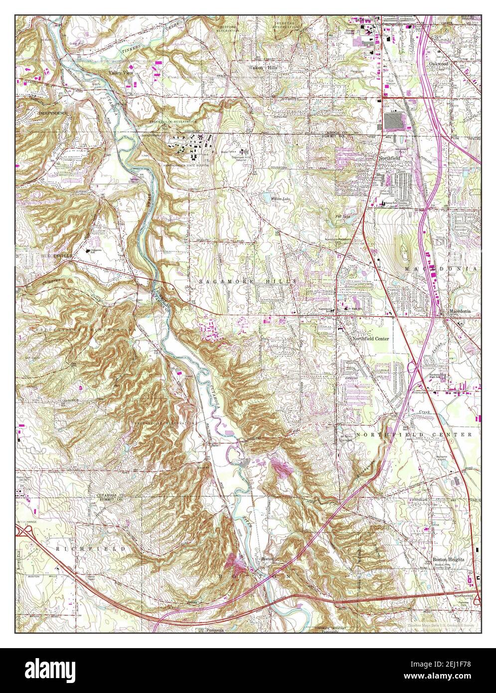 Northfield Ohio Map 1963 1 United States Of America By Timeless Maps Data U S Geological Survey Stock Photo Alamy