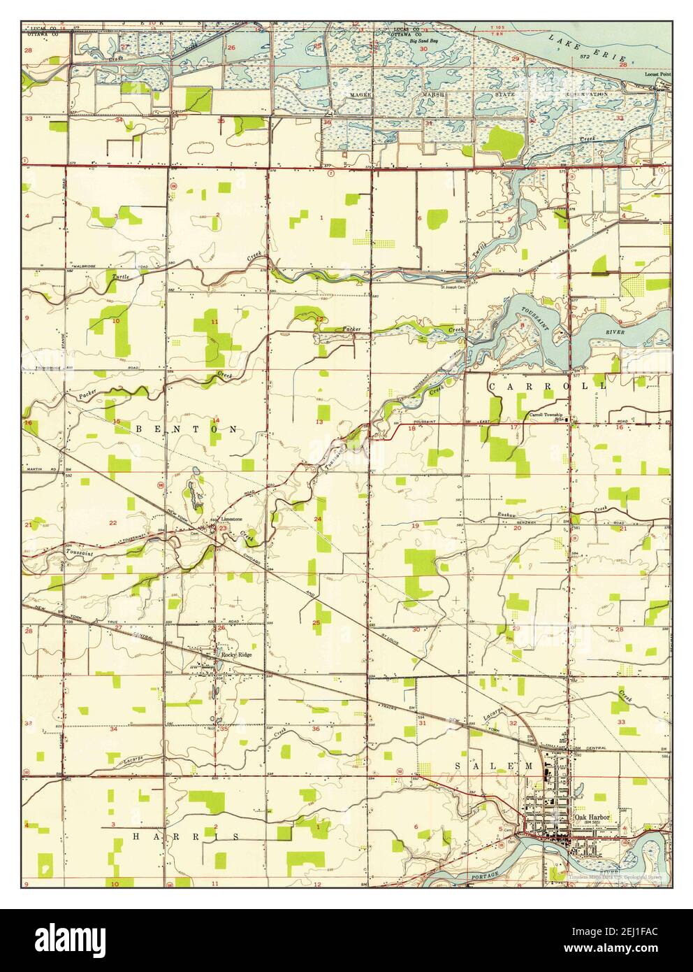 Oak Harbor Ohio Map Oak Harbor Ohio Map Cut Out Stock Images & Pictures - Alamy