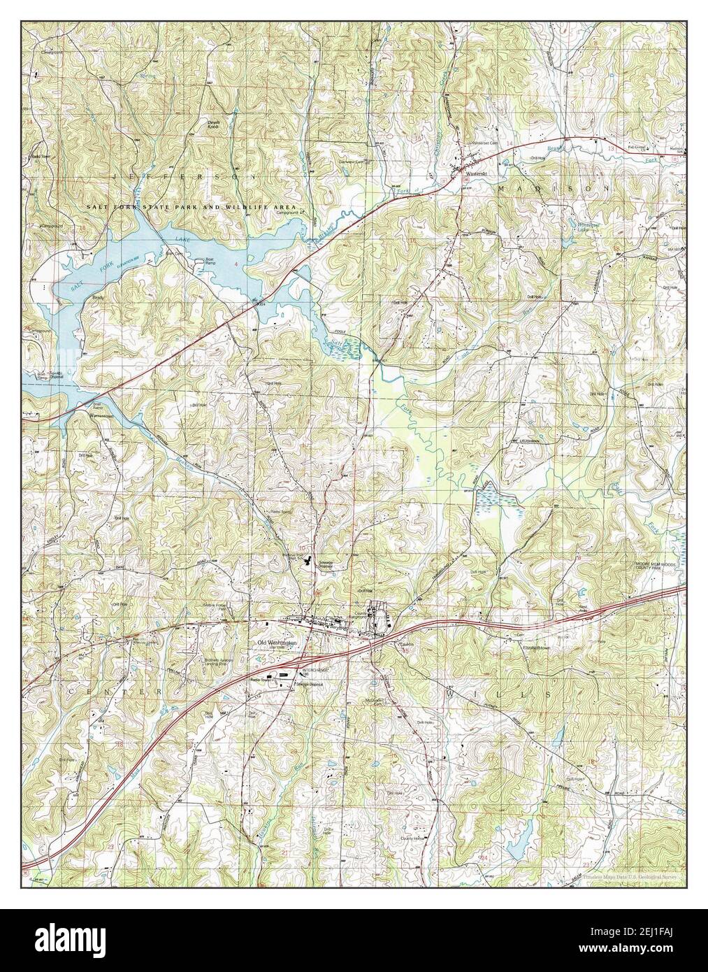 Old Washington, Ohio, map 1994, 124000, United States of America by