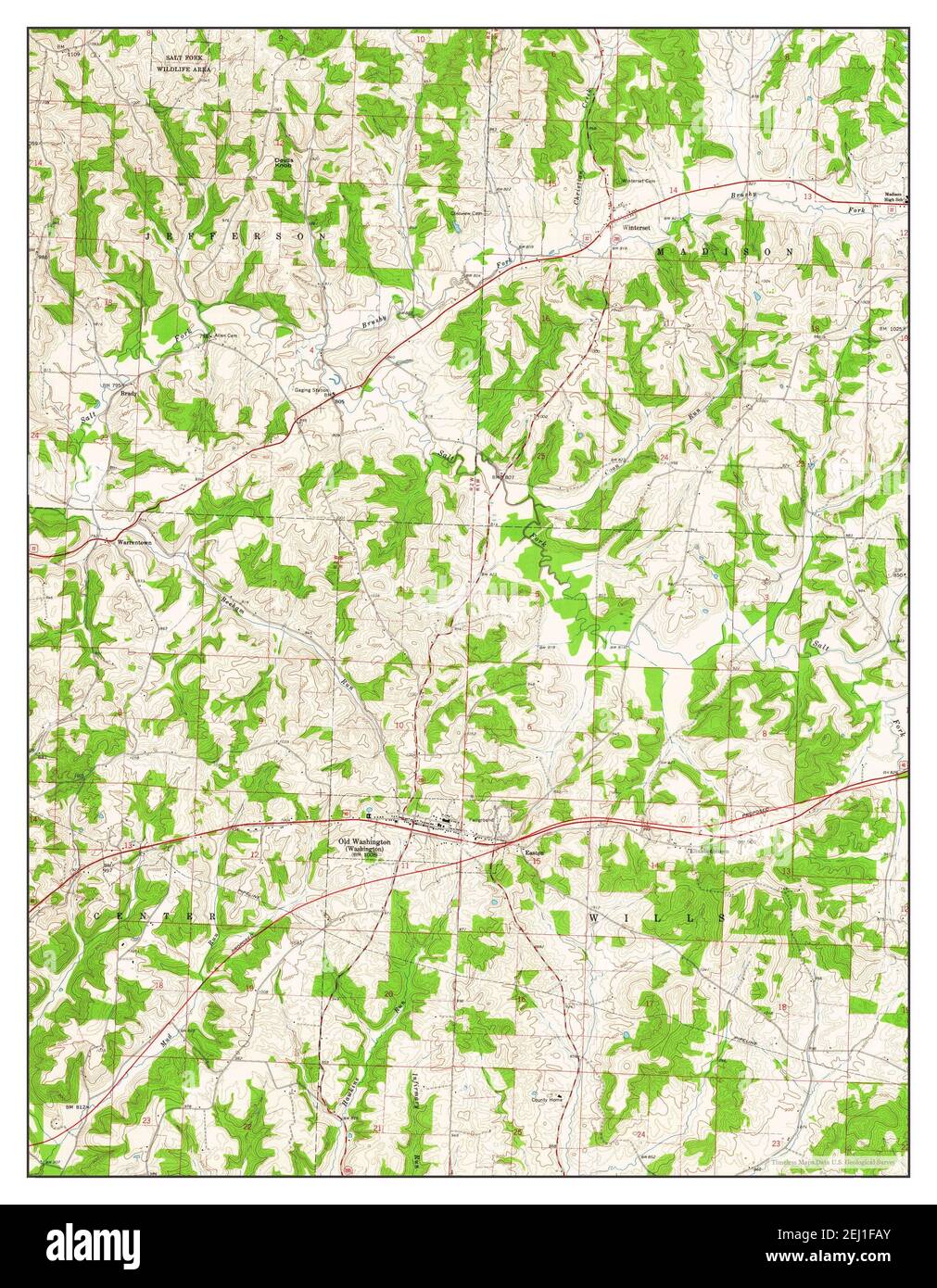 Old Washington, Ohio, map 1962, 124000, United States of America by Timeless Maps, data U.S