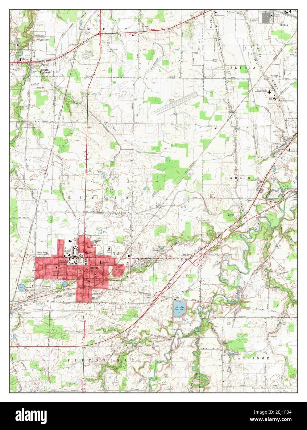 Oberlin ohio map Cut Out Stock Images & Pictures Alamy