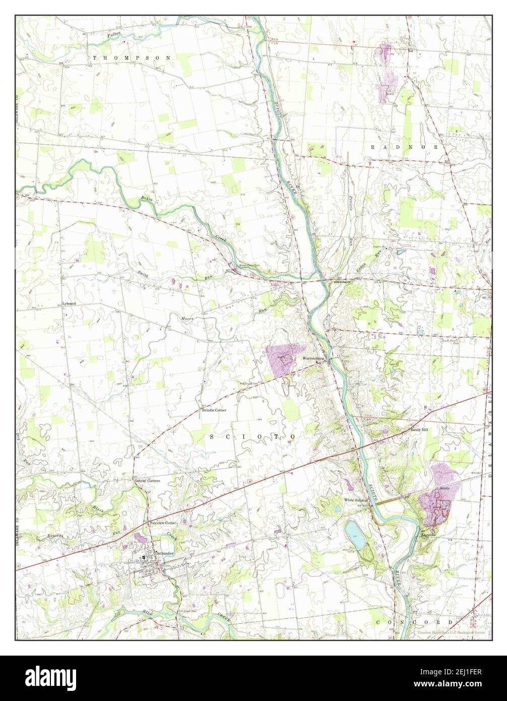 Ostrander, Ohio, map 1961, 124000, United States of America by